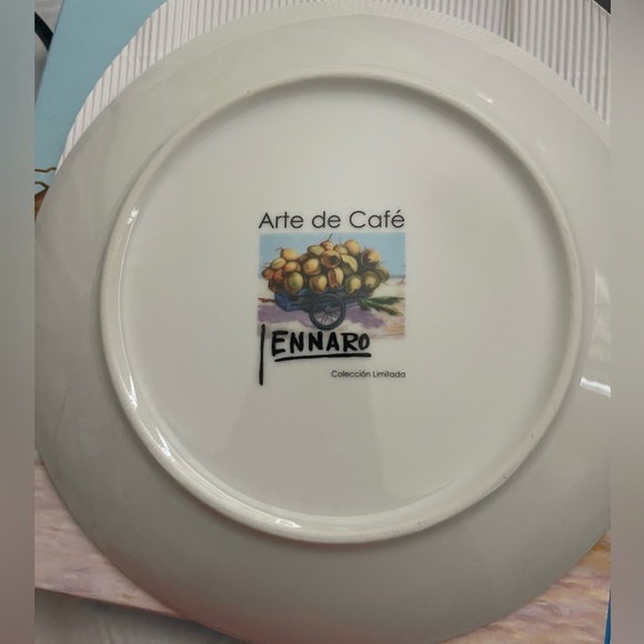 Arte de Café Ltd. Series Dessert Size Plates Artist Jennaro Gonzàlez Pacheco - Picture 7 of 14
